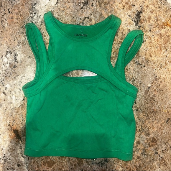 Garage Tops - Garage Sterling Seamless Green Cutout Tank Top